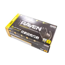 Load image into Gallery viewer, (100) Disposable Powder - Free Nitrile Gloves | SAS Safety Raven™ | Size Options - WheelchairStrap.com