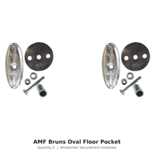 Load image into Gallery viewer, 200269390 | Floor Pocket For L - Track | 2 PACK - WheelchairStrap.com