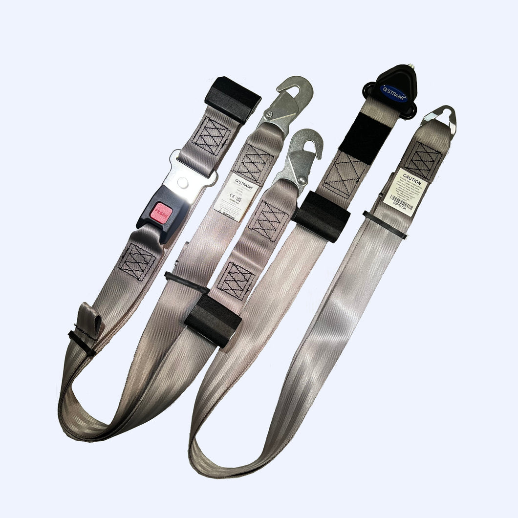 Q'straint Manual Lap & Shoulder Belt Kit - MM WheelchairStrap.com