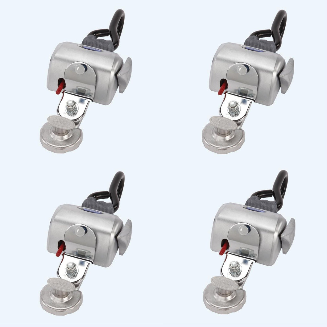 4 QRT Standard Retractors w/ Slide 'N Click Fittings | Q-8201-SC2 wheelchairstrap.com