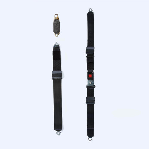 Manual Lap & Shoulder Belt w/ Shoulder Belt Adapter | Q5-6410-PA1 WheelchairStrap.com