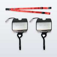 AMF Bruns Electric Front Tie - Down & Lap Belt Bundle Kit 11.8 FT: H450240H1 + H 450 199 - WheelchairStrap.com