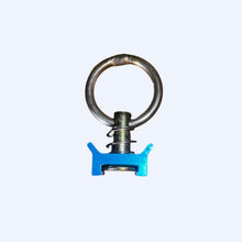 Load image into Gallery viewer, L - Track Blue Stud Fitting With Round Ring | LTSSOR - WheelchairStrap.com