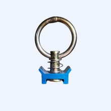 Load image into Gallery viewer, L - Track Blue Stud Fitting With Round Ring | LTSSOR - WheelchairStrap.com