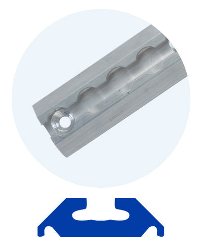 OMNI Surface Profile L-Track, Pre-Drilled 5/16