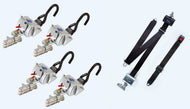 QRT Deluxe Kit w/ Retractable Shoulder/Lap Belt and L - Track Fittings | Q - 8107 - A1 - L - WheelchairStrap.com