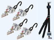 QRT Deluxe Kit w/ Retractable Shoulder/Lap Belt and L - Track Fittings | Q - 8107 - A1 - L2 - WheelchairStrap.com