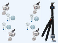 QRT Deluxe Kit w/ Retractable Shoulder/Lap Belt and Slide - N - Click Fittings | Q - 8107 - A1 - SC131 - WheelchairStrap.com