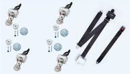 QRT Max Kit for Slide - N - Click w/ Retractable Shoulder/Lap Belt | Q - 8300 - A1 - HR - SC - WheelchairStrap.com