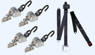 Q'Straint 4 QRT Max Retractors w/ Retractable Shoulder & Lap Belt | Q - 8300 - A1 - HR - L - WheelchairStrap.com