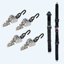 Load image into Gallery viewer, Q'Straint 4 QRT Max Retractors with Manual Lap &amp; Shoulder Belt | Q - 8300 - A - L - WheelchairStrap.com