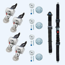 Load image into Gallery viewer, Q'Straint 4 QRT Max Retractors Slide 'N Click fittings; Manual Lap &amp; Shoulder Belt | Q - 8300 - A - SC - WheelchairStrap.com