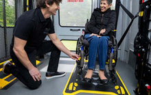 Load image into Gallery viewer, Q'Straint All - In - One Securement One System Right Hand | RETROFIT - WheelchairStrap.com