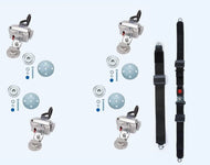 Q'Straint Deluxe Retractor Tie - Down Kit w/ Manual Lap & Shoulder Belt | Q - 8100 - AP - SC - WheelchairStrap.com