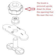 Load image into Gallery viewer, Seat Stud Fitting with Knob for Seat Installation | Q5 - 7535A - K - WheelchairStrap.com