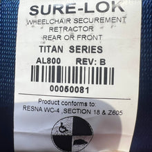 Load image into Gallery viewer, Sure - Lok | AL827S - 4C TITAN800 Retractor Kit J - Hook | L - Track - WheelchairStrap.com