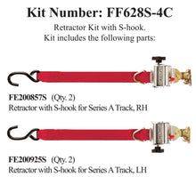 Load image into Gallery viewer, Sure - Lok | FF628S - 4C Retractor Kit with S Hook A Track - WheelchairStrap.com