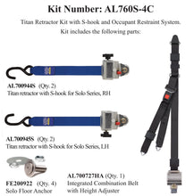 Load image into Gallery viewer, Sure-Lok TITAN700 Retractor Kit &amp; Occupant Restraint S Hook SNC Fitting | AL760S-4C-SNC - WheelchairStrap.com