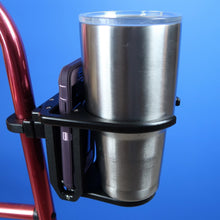 Load image into Gallery viewer, Walker/Wheelchair Combo Extra Large Drink/Smart Phone Holder SnapIt! | W0014CG - WheelchairStrap.com