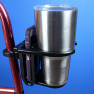 Walker/Wheelchair Combo Extra Large Drink/Smart Phone Holder SnapIt! | W0014CG - WheelchairStrap.com