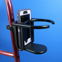 Load image into Gallery viewer, Walker/Wheelchair Combo Extra Large Drink/Smart Phone Holder SnapIt! | W0014CG - WheelchairStrap.com