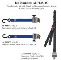 TITAN700 Retractor Kit with Occupant Restraint | S-Hooks & L-Track | AL712S-4C Sure-Lok