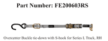 Load image into Gallery viewer, FE500 Wheelchair Overcenter Buckle Strap for L Track Sure-Lok