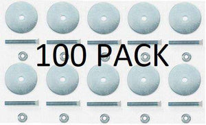Wheelchair 5/16" (8mm) Grade F835 Track Bolts with Washers & Nuts 100 Pack | FE201006 Sure-Lok