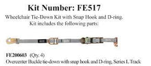 Load image into Gallery viewer, Manual Wheelchair Kit For L-Track With Snap Hook &amp; D-Ring Connection | FE517 Sure-Lok