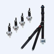 Load image into Gallery viewer, 4 QRT-360 Retractors with L-Track Fittings; and Retractable Lap &amp; Shoulder Belt Combo  | Q-10007 Q&#39;Straint