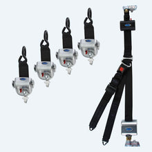 Load image into Gallery viewer, 4 QRT-360 Retractors with L-Track Fittings and HR131 Retractable Lap &amp; Shoulder Belt with Retractable L-Track Height Adjuster and 131º Bracket | Q-10014 Q&#39;Straint