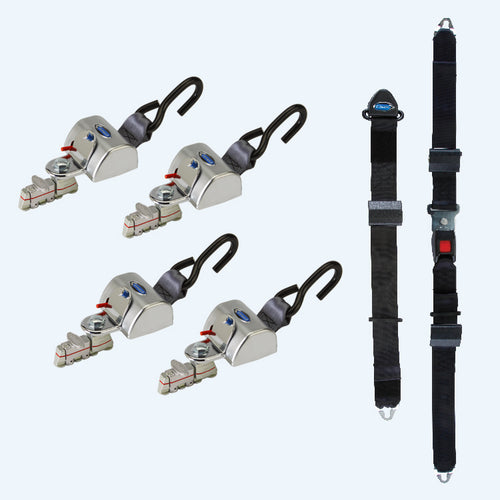 4 QRT Max Retractors with Manual Lap & Shoulder Belt | Q-8300-A-L Q'Straint