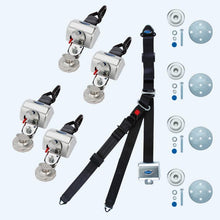 Load image into Gallery viewer, 4 QRT Max Retractors with Slide &#39;N Click fittings and Retractable Lap &amp; Shoulder Belt Combo