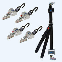 Load image into Gallery viewer, 4 QRT Max Retractors L-Track fittings; and HR131 Retractable Lap Shoulder Belt Q-8306-L2 Q&#39;Straint