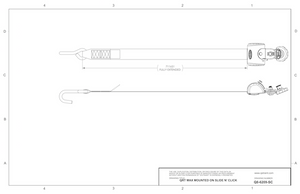 Automatic QRT Max Retractor (knobless) J Hook, Slide 'N Click Fitting | Q8-6209-SC Q'Straint