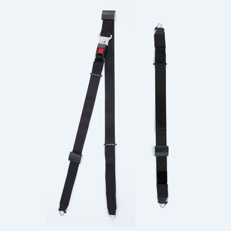 Standard Lap & Shoulder Belt Combination w/Manual Height Adjuster Pin Connectors wheelchairstrap.com