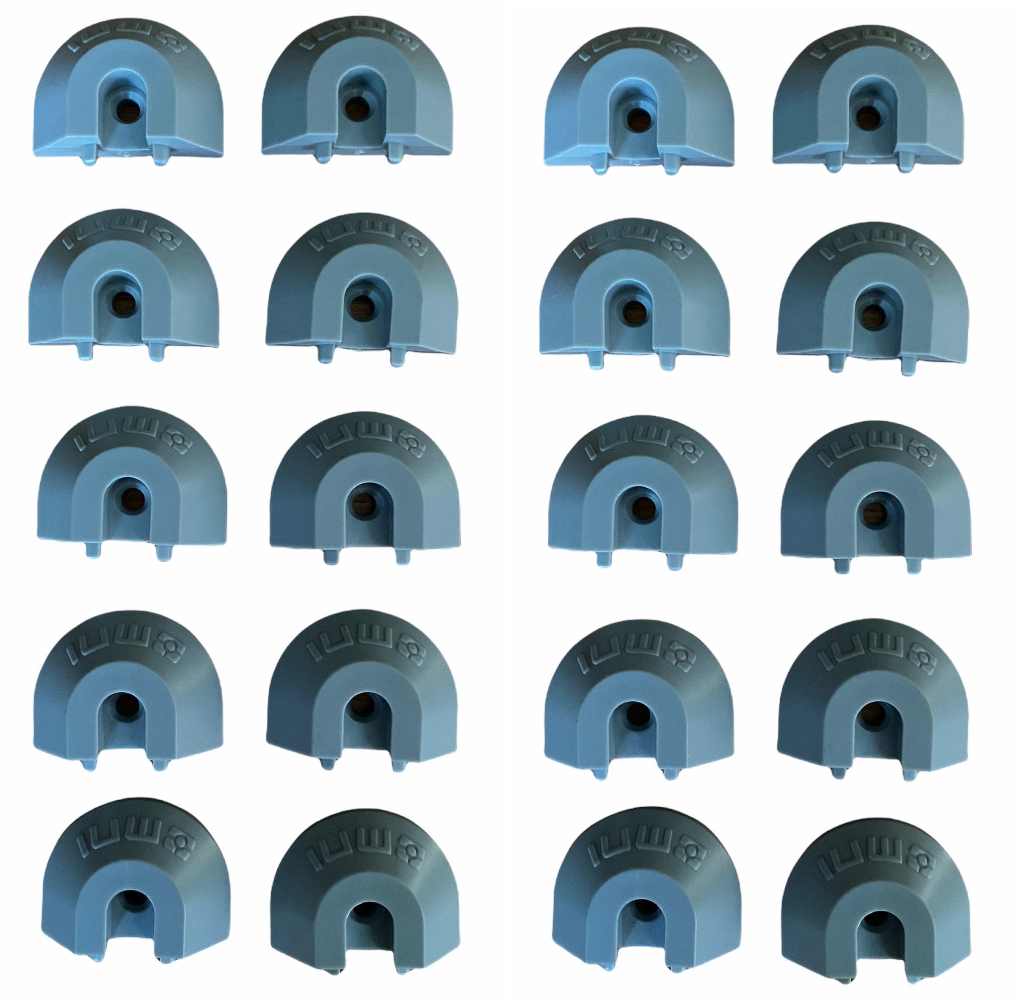 L TRACK END CAP FOR SURFACE ANGLED GREY| QC06089 | WheelchairStrap.com