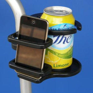 Combination Cell Phone / Adjustable Drink Holder for Mobility Products | A0015 SnapIt!