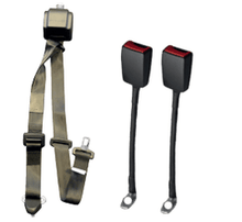 Load image into Gallery viewer, H350233 | AMF Bruns WAV Automatic 3 Point Belt with Height Adjuster and Two Flexible Buckles - WheelchairStrap.com