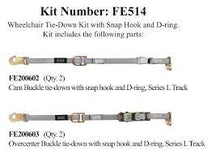 Load image into Gallery viewer, Manual Wheelchair Tie - Downs with Snap Hook and D - Ring, L - Track Series | FE514 - WheelchairStrap.com
