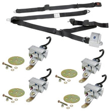 Load image into Gallery viewer, QRT Deluxe Kit For Permanent Floor Mounts w/Retractable Shoulder/Lap Belt Combo | Q - 8100 - A1 - F - WheelchairStrap.com