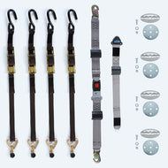 Q'Straint Rear Manual Belts Over - Center Buckle for L - Track; Integrated Lap Belt, Fixed Shoulder Belt | M - 305 - L30