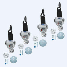 Load image into Gallery viewer, Q'Straint 4 QRT - 360 Retractors Kit with Slide 'N Click Fittings | Q - 10009 - WheelchairStrap.com