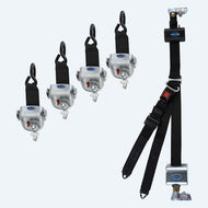 Q'Straint 4 QRT - 360 L-Track Fittings HR131 Retractable Lap & Shoulder Belt  Retractable L  | Q - 10014