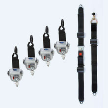 Load image into Gallery viewer, Q'Straint 4 QRT - 360 Retractors L - Track Fittings and Manual Lap &amp; Shoulder Belt with L - Track Fitting | Q-8600-AT-L