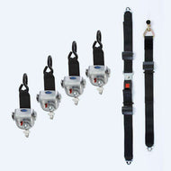 Q'Straint 4 QRT - 360 Retractors L - Track Fittings and Manual Lap & Shoulder Belt with L - Track Fitting | Q-8600-AT-L