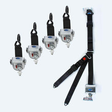 Load image into Gallery viewer, Q'Straint 4 QRT - 360 Retractors L - Track Fittings Retractable Lap/Shoulder Belt Combo with L - Track Fittings | Q-8600-A1-L