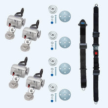 Load image into Gallery viewer, Q'Straint 4 QRT Standard Retractors Slide 'N Click and Manual Lap &amp; Shoulder Belt | Q - 8200 - A - SC - WheelchairStrap.com
