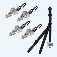 Q'Straint QRT Max Retractors with L - Track fittings & Retractable Lap & Shoulder Belt | Q - 8300 -A1-L - WheelchairStrap.com