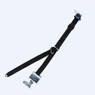 Retractable Shoulder & Lap Belt  Mounted with L - Track fitting on Top and Bottom | Q8 - 6323 - A - WheelchairStrap.com